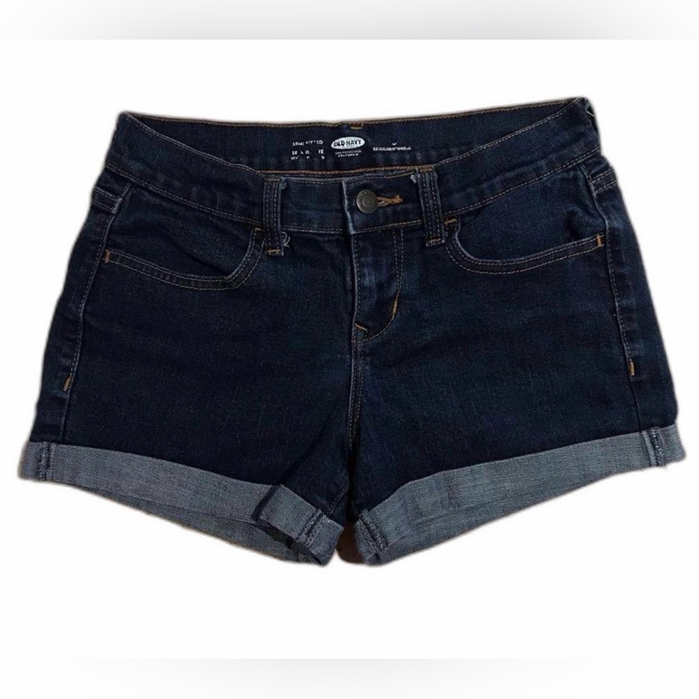 Old Navy Dark Blue Roll-Cuff Denim Shorts